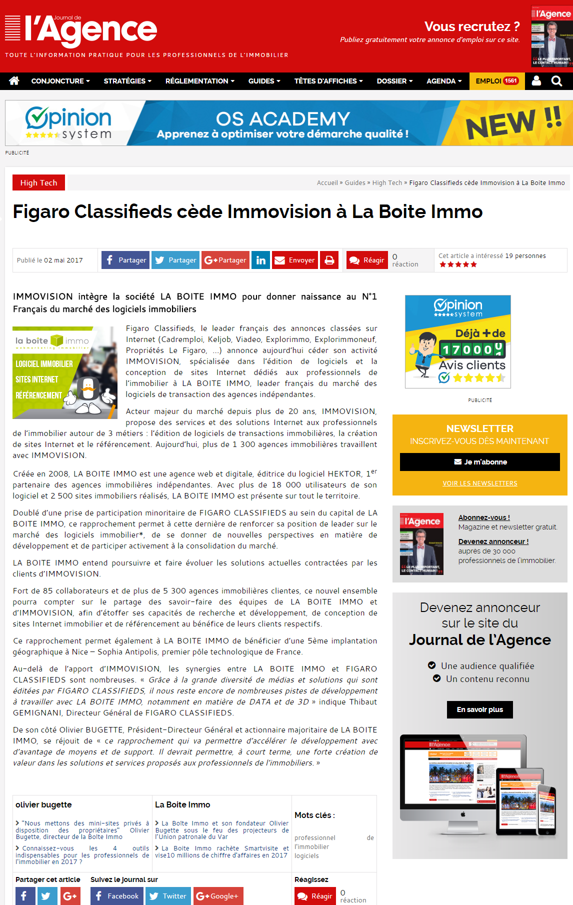 journal l'agence