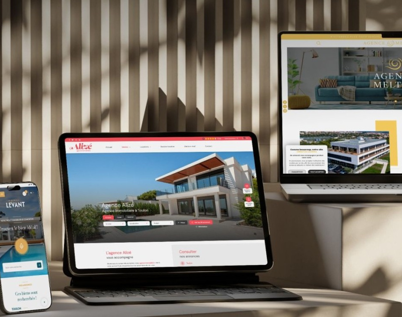 Créez un site immobilier performant et personnalisé, adapté à vos métiers et à votre structure.