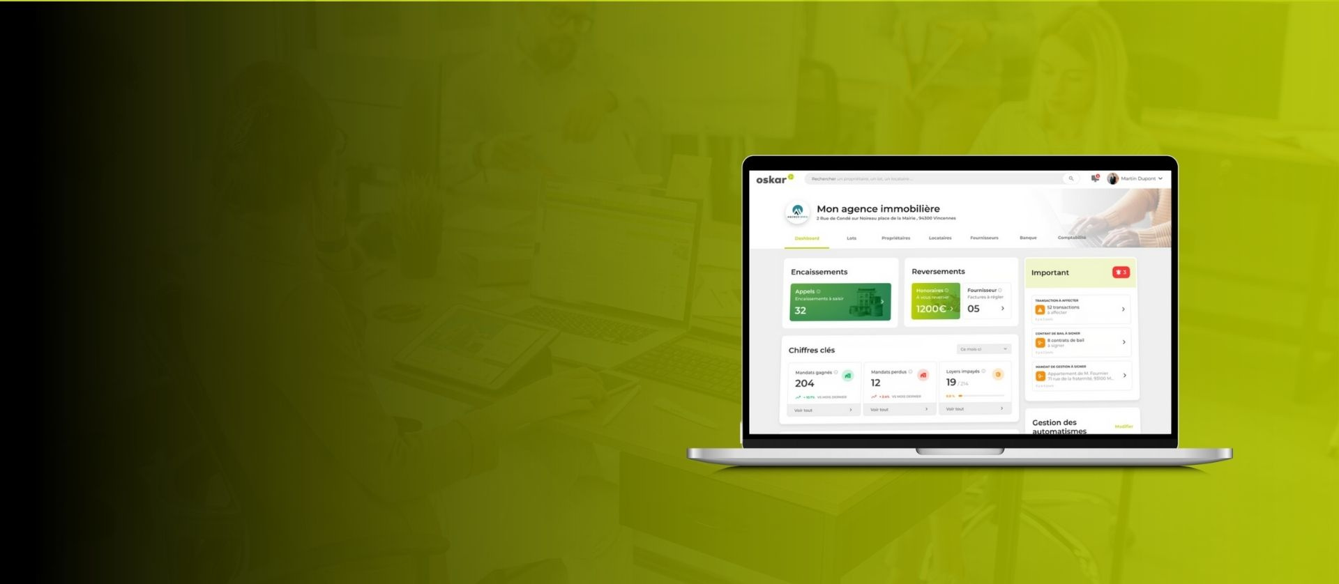 Oskar, logiciel de gestion locative
