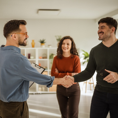 hommes se serrant la main