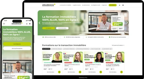 Site Akademie pour les formations en transaction immobilière et gestion locative