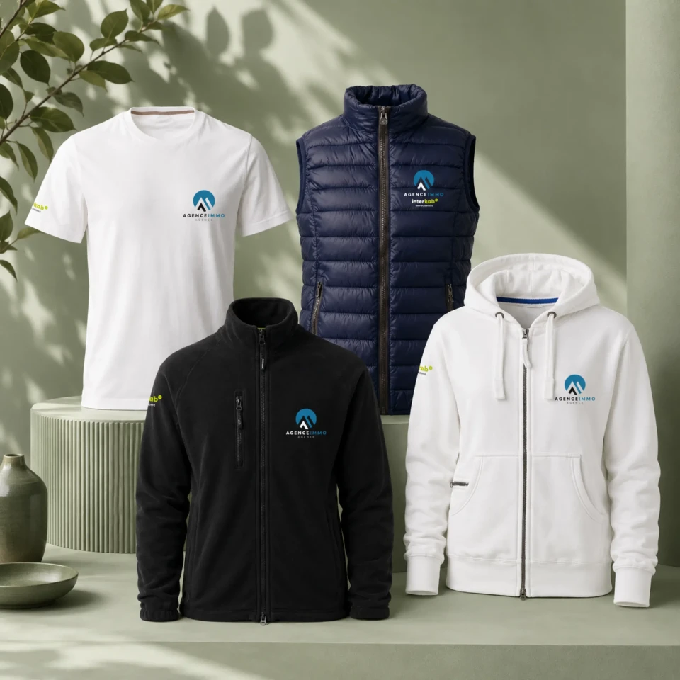 Ensemble de textile à floquer pour les agents immobiliers