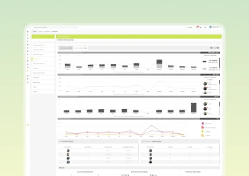 Interface de reporting d'activité de transaction dans Hektor