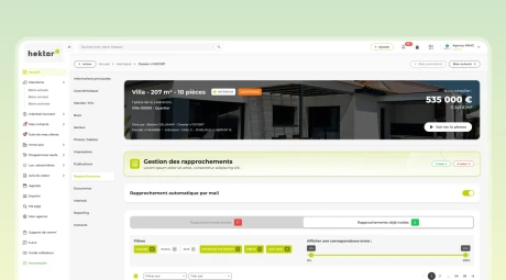 Interface rapprochement automatique dans Hektor