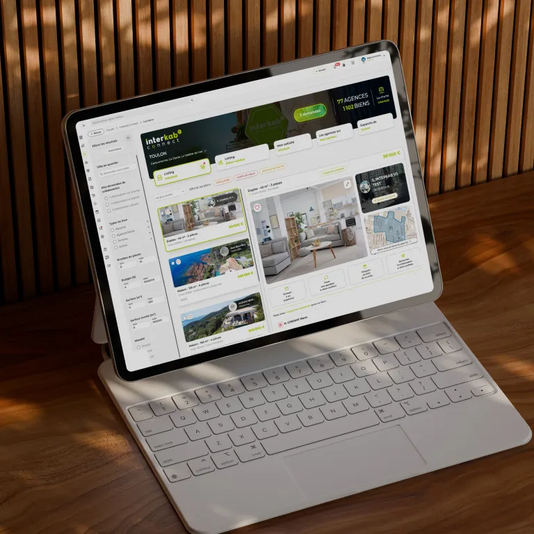 Interface de partage de mandat via la plateforme Interkab Connect dans Hektor