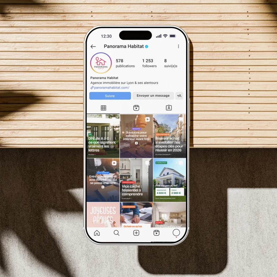 Mise en avant réseaux sociaux agence immobilière