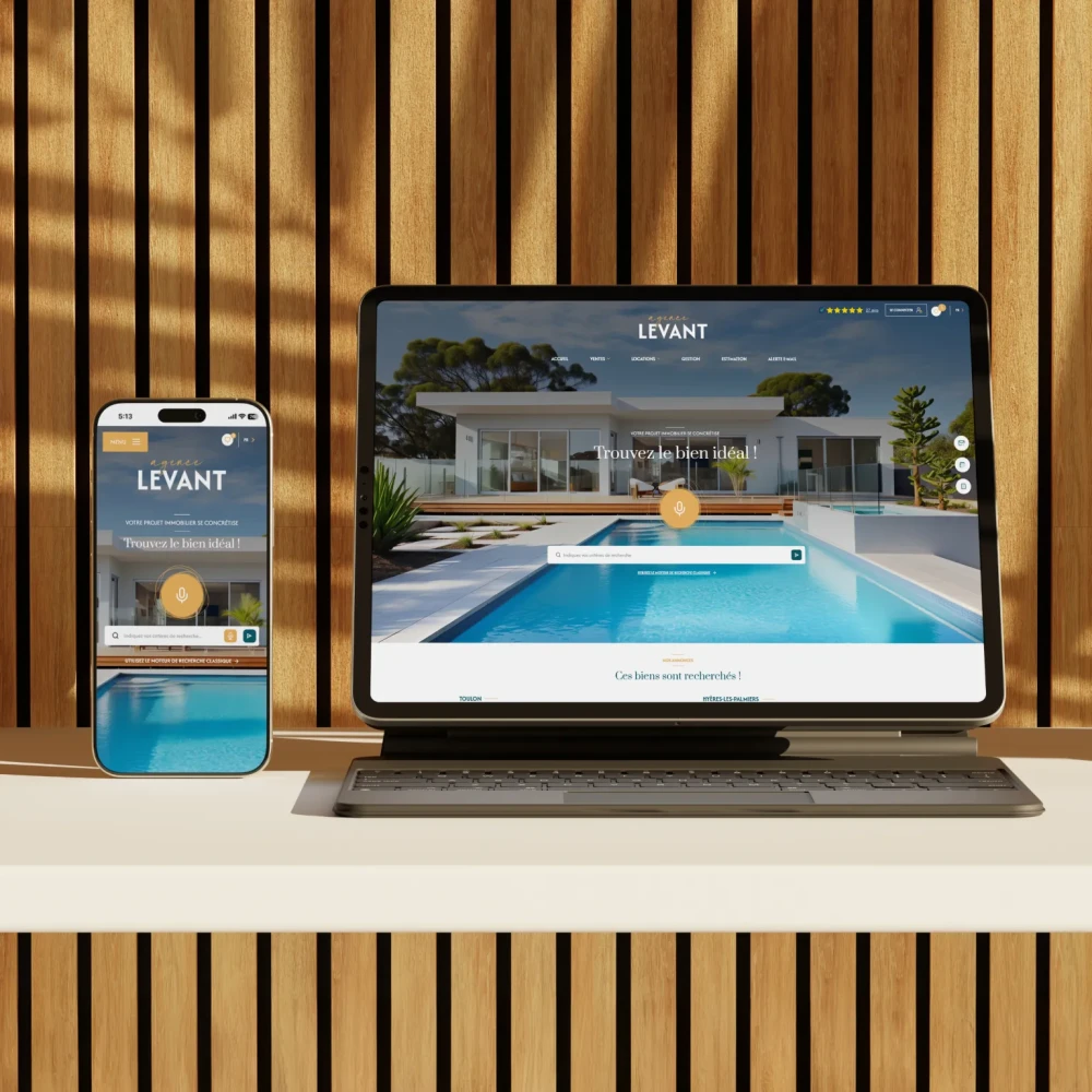 Site internet immobilier avec moteur de recherche utilisant l'intelligence artificielle