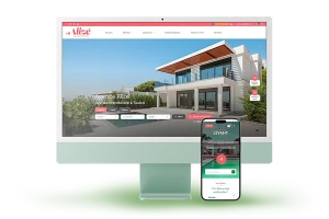 Page d'accueil site immobilier Alizé réalisé par La Boite Immo