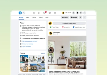 Diffusion d'une annonce immobilière sur les réseaux sociaux de l'agence