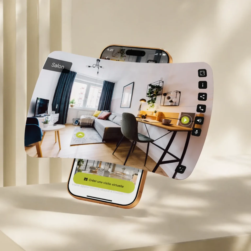 Création visite virtuelle annonce immobilière pour professionnel