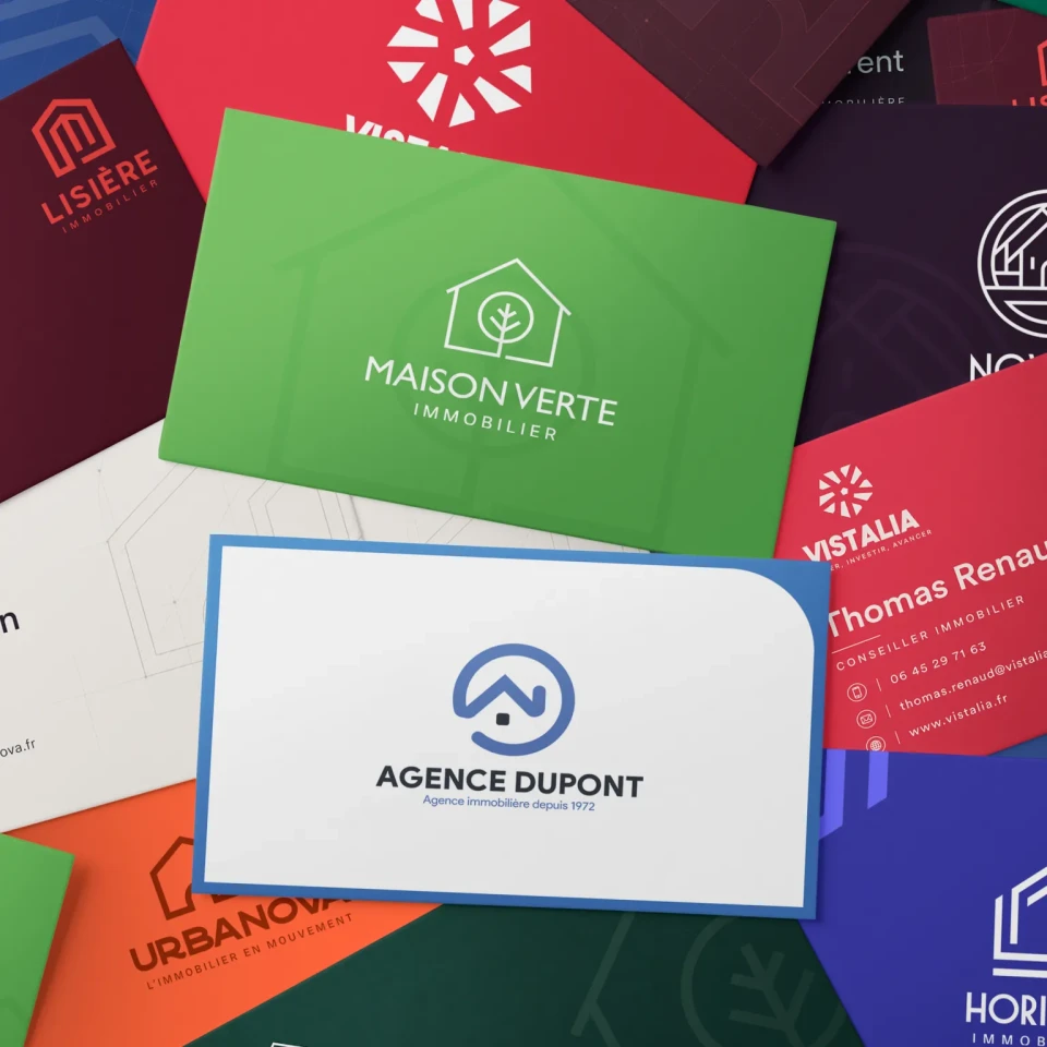 Création carte de visite agence immobilière