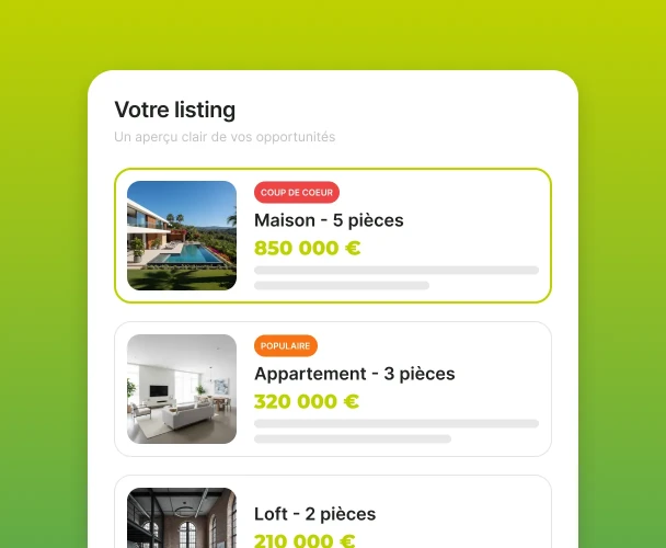 Listing de bien présent sur Interkab Connect dans Hektor