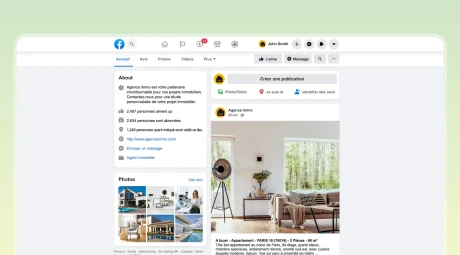 Diffusion d'une annonce immobilière sur les réseaux sociaux de l'agent