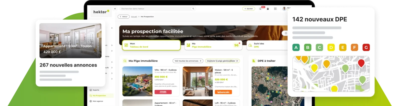 INterface de prospection immobilière dans Hektor