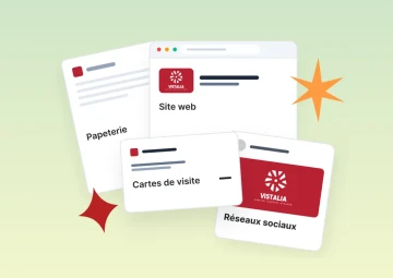 Déclinaison de la charte graphique pour agence immobilière