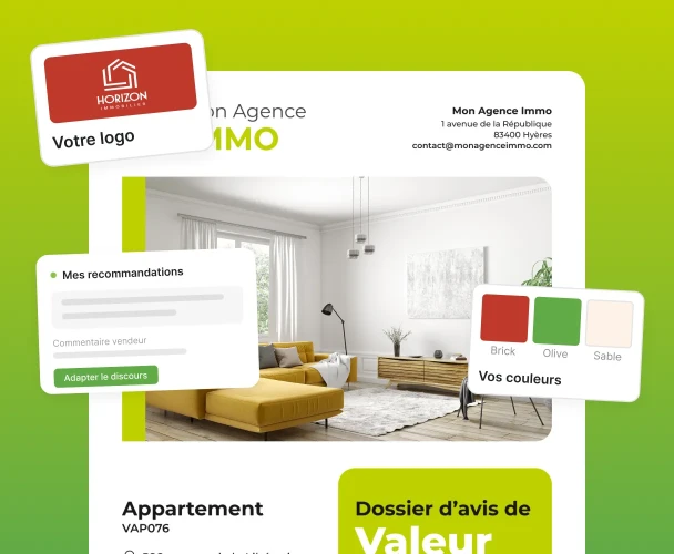 Document de présentaiton du retour d'estimation immobilière personnalisé