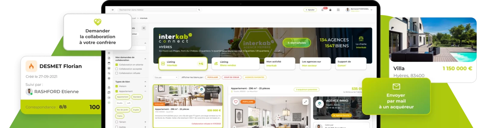 Interface d'inter-cabinet dans Hektor