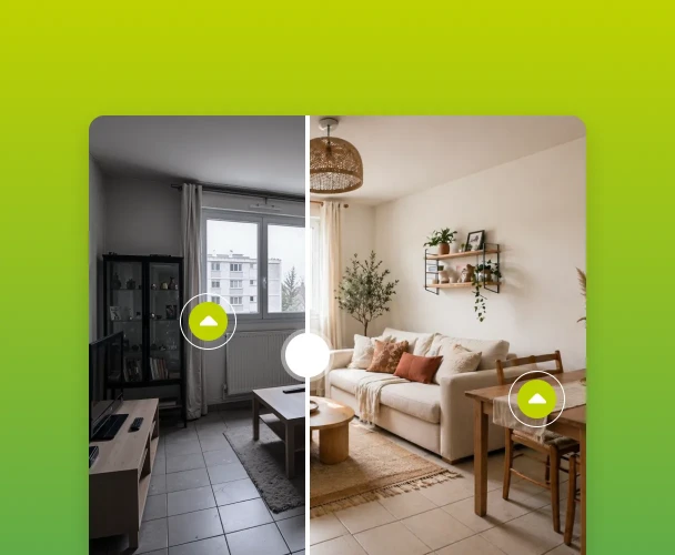 Avant après homestaging de la visite virtuelle