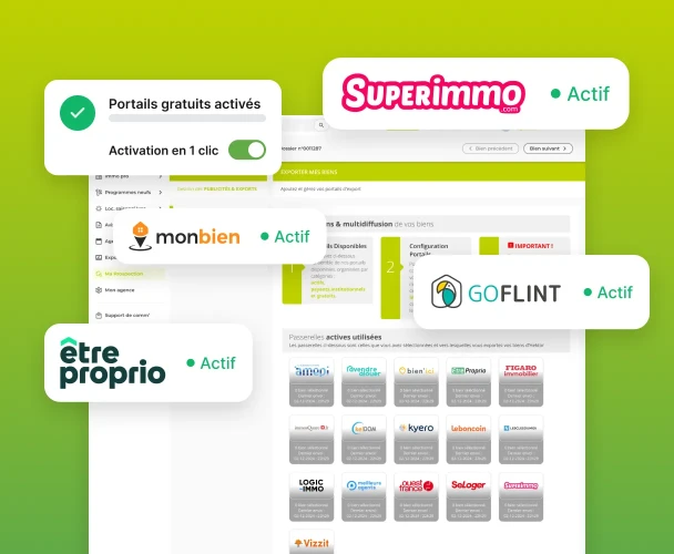 Interface d'export de bien vers les portails immobiliers gratuits