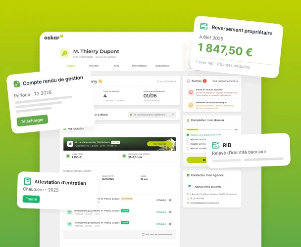 Interface espace bailleurs dans Oskar