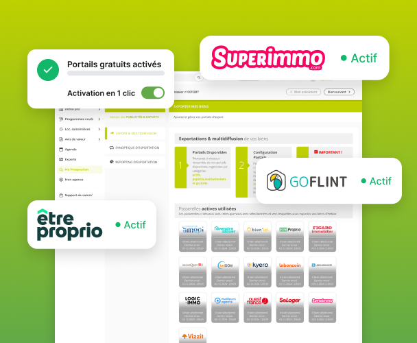 Interface d'export de bien vers les portails immobiliers gratuits