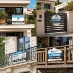 Panneaux à vendre et vendus pour l'immobilier