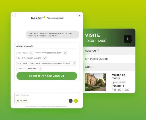 Création de tâche dans Hektor Voice