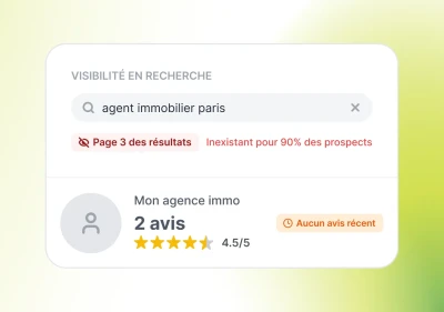 Manque d'avis client pour agence immobilière